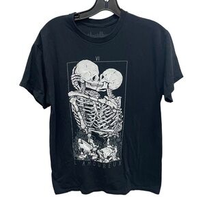 Threadless tees Two skeleton lovers embrace tshirt unisex medium
